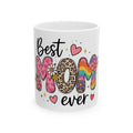 Best Mom Ever Ceramic Mug — Colorful Floral, Leopard & Rainbow Design (11oz/15oz)