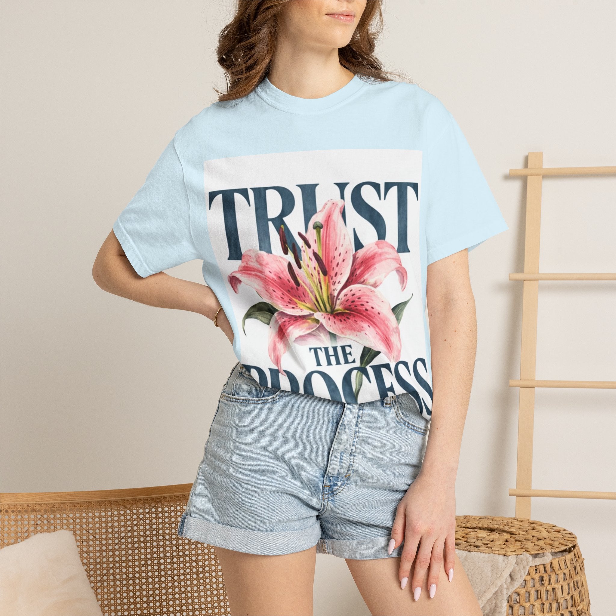 Trust The Process T-Shirt — Floral Motivational Graphic Tee