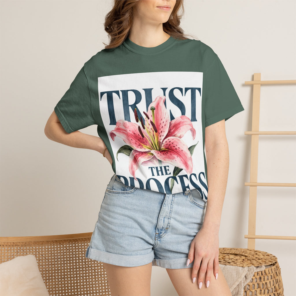 Trust The Process T-Shirt — Floral Motivational Graphic Tee