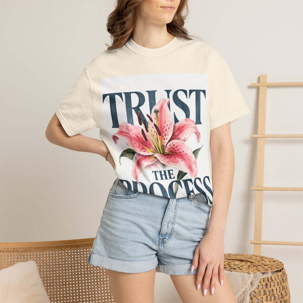 Trust The Process T-Shirt — Floral Motivational Graphic Tee