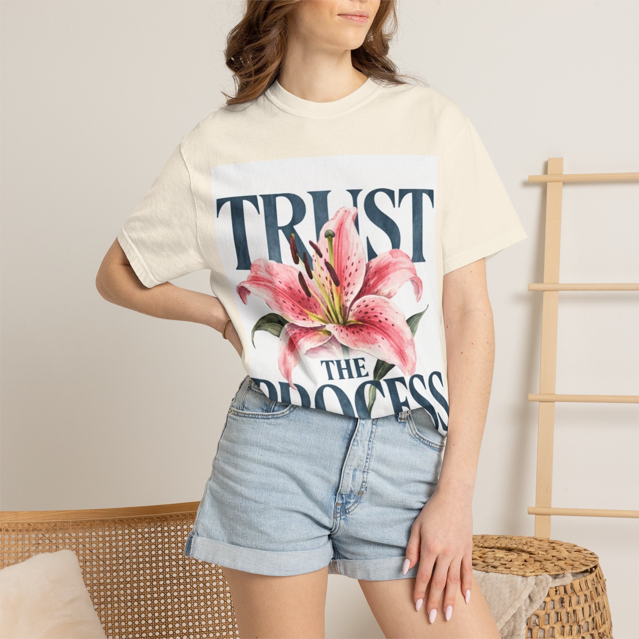 Trust The Process T-Shirt — Floral Motivational Graphic Tee