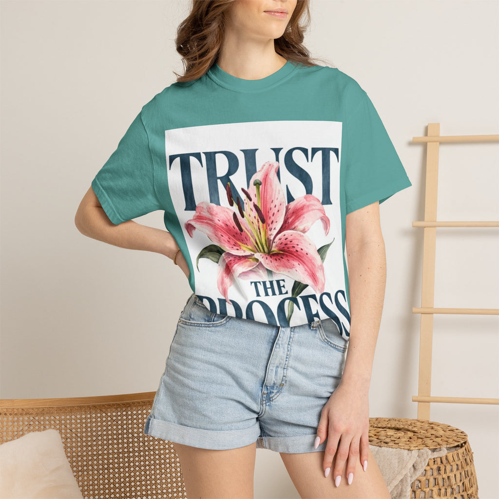 Trust The Process T-Shirt — Floral Motivational Graphic Tee