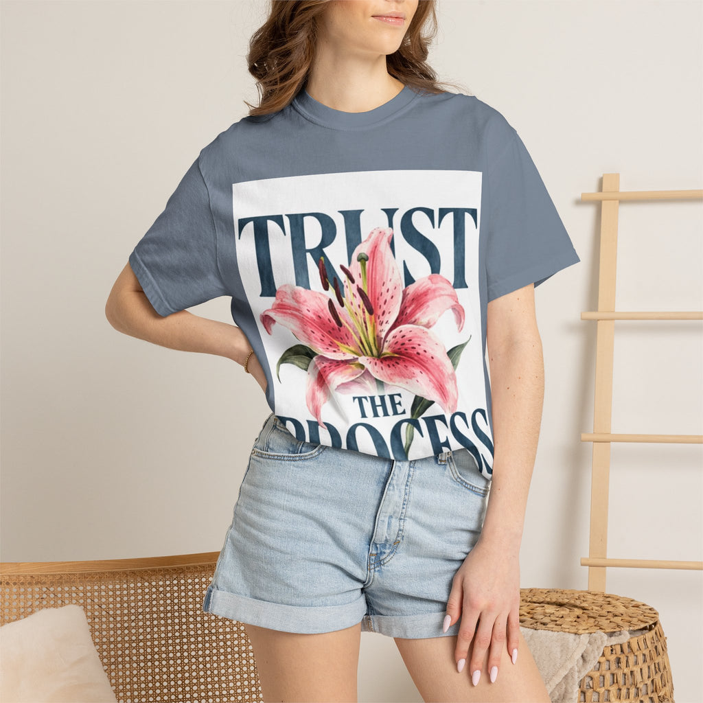 Trust The Process T-Shirt — Floral Motivational Graphic Tee