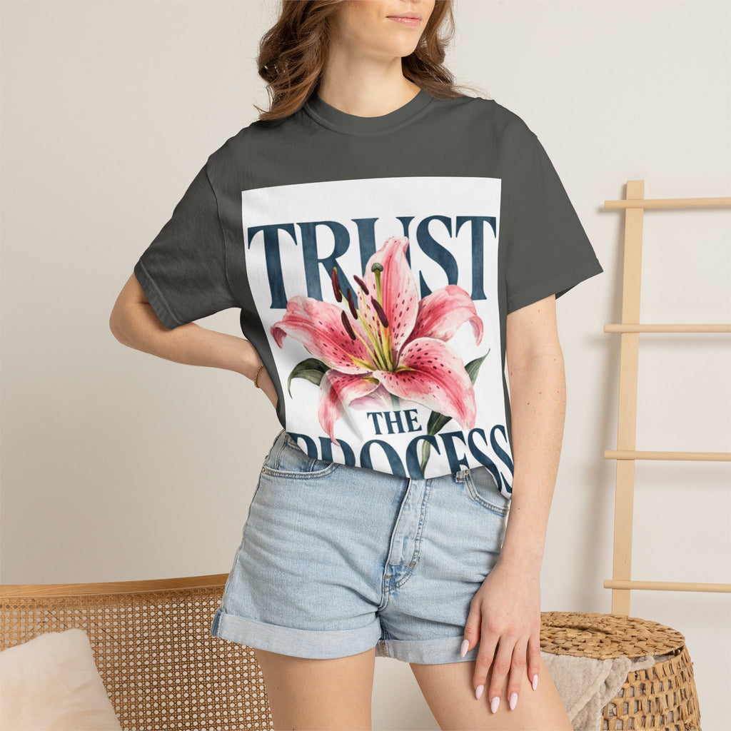 Trust The Process T-Shirt — Floral Motivational Graphic Tee