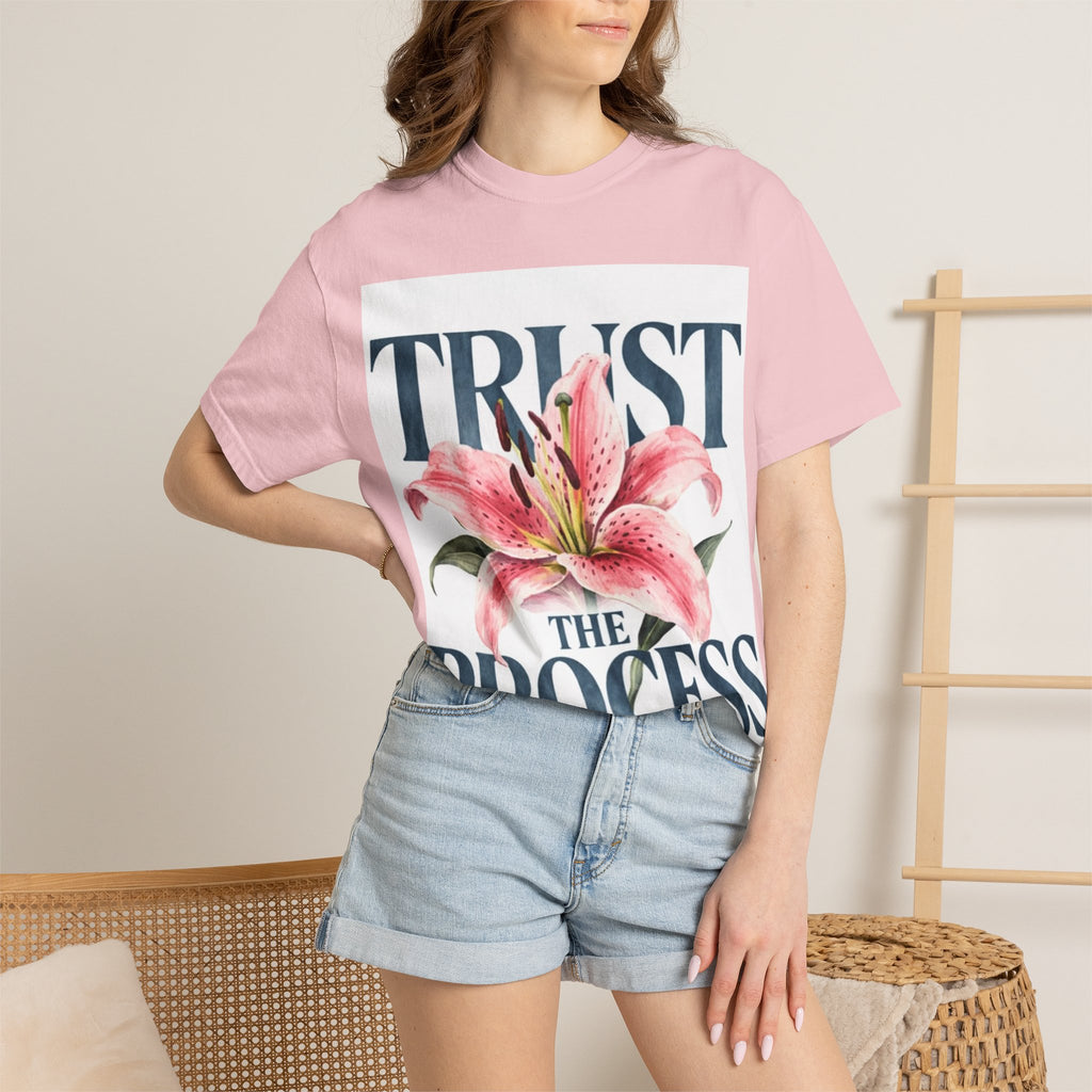 Trust The Process T-Shirt — Floral Motivational Graphic Tee