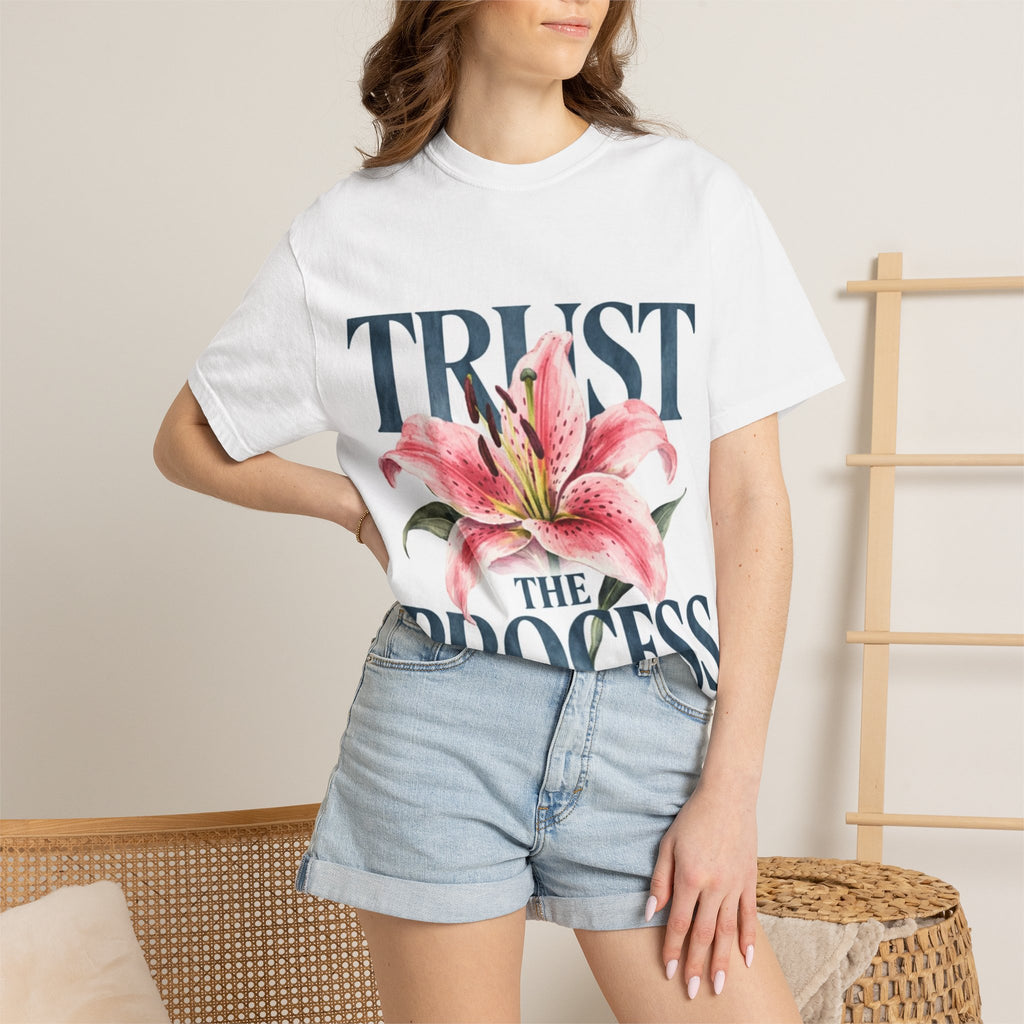 Trust The Process T-Shirt — Floral Motivational Graphic Tee